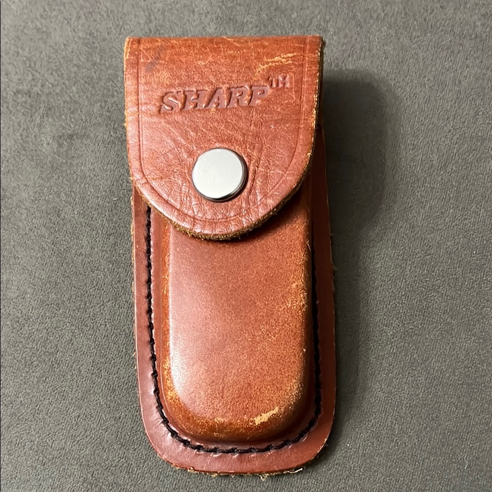 Sharp Brown Leather Knife Sheath